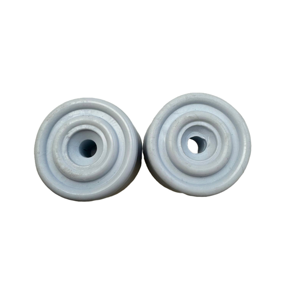 2 - Pack White Rubber Door Stoppers - Round Wall Protectors