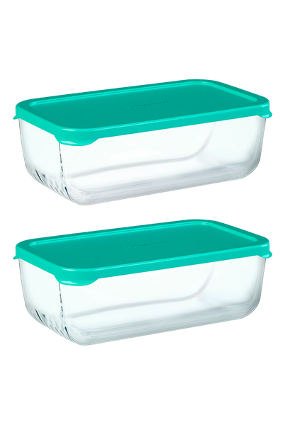 Snowbox Glass Dish 420ml 125x95x55mm 2 Piece with Lids