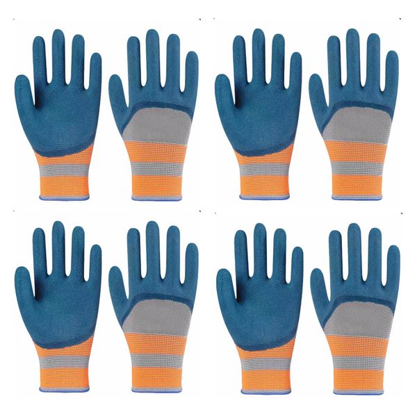 4Pairs Wear-resistant Rubber Labor Gardening Gloves
