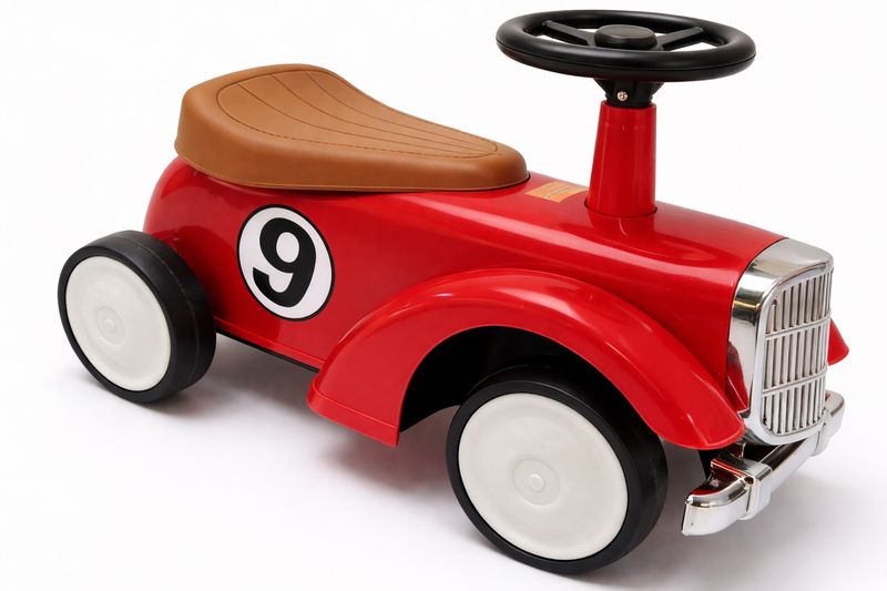 Kids Ride-On Car Toddler Push Car Toy Steering Wheel Classic Red
