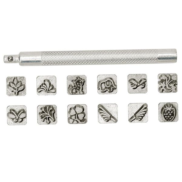 Tool Craft 13 Piece Professional Wild Life Leather Imprint Stamp Set