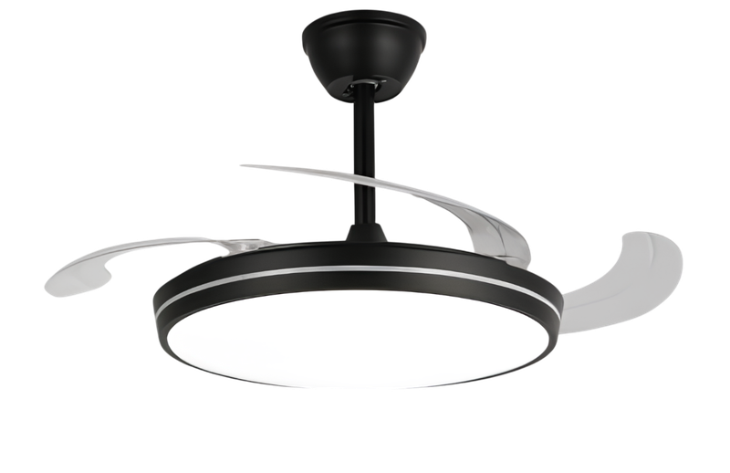 electrolite 48" Black Ceiling Fan with Lights and Remote 8989B - EMS