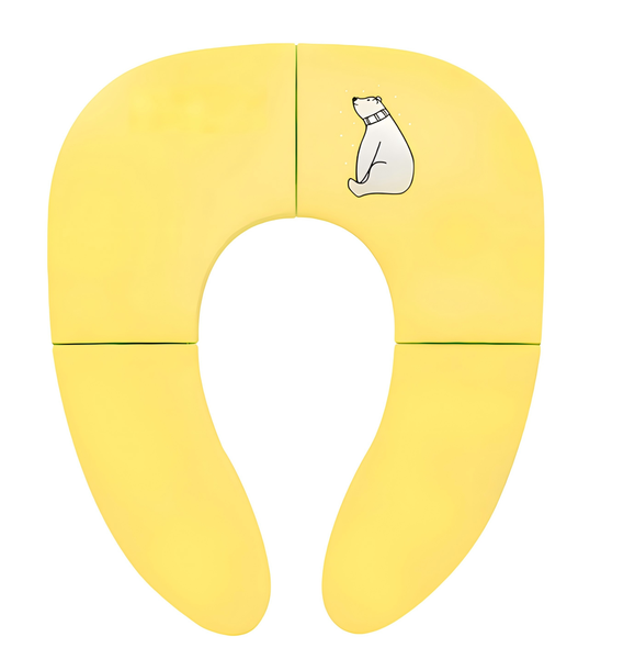 Potty Training Seat Cover Foldable Travel Toddler Toilet Seat - Yellow