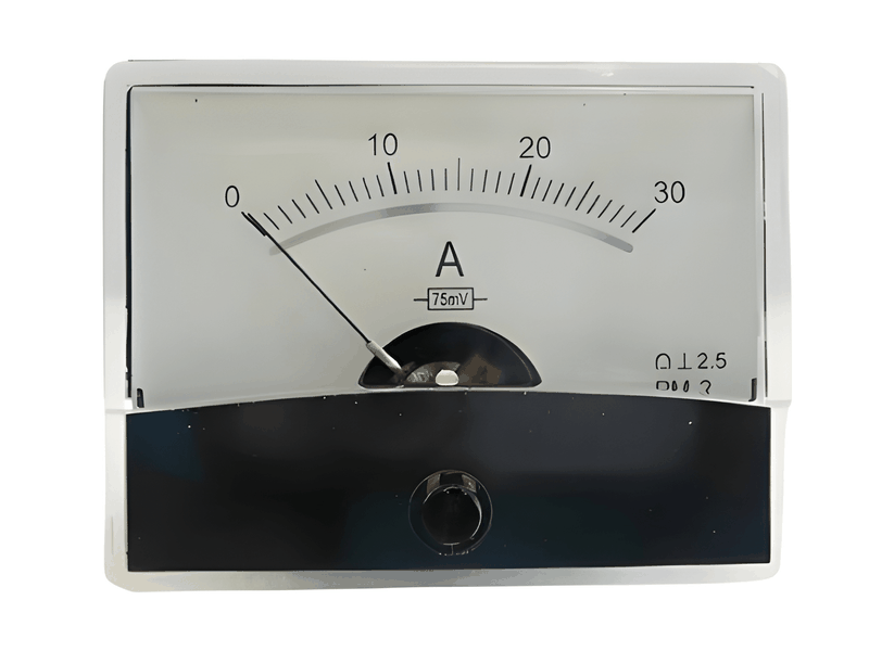 PM2 Panel Meter DC Amps 30A Range 38mm Shank 61x47mm