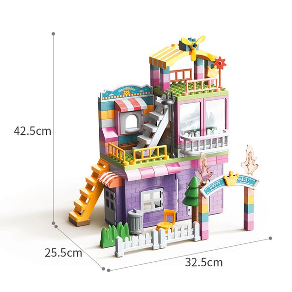 Feelo - Building Block Set - Princess Villa - 162 Pieces