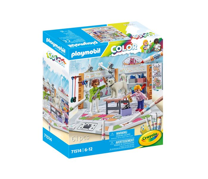 Playmobil Color Crayola - Dog Salon Set - 61 Pieces