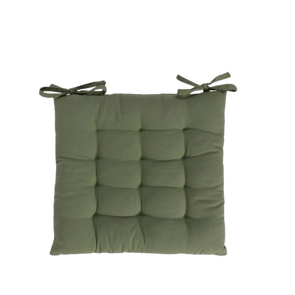 Plain Cotton Chair Pad (40x40cm) - Set of 2