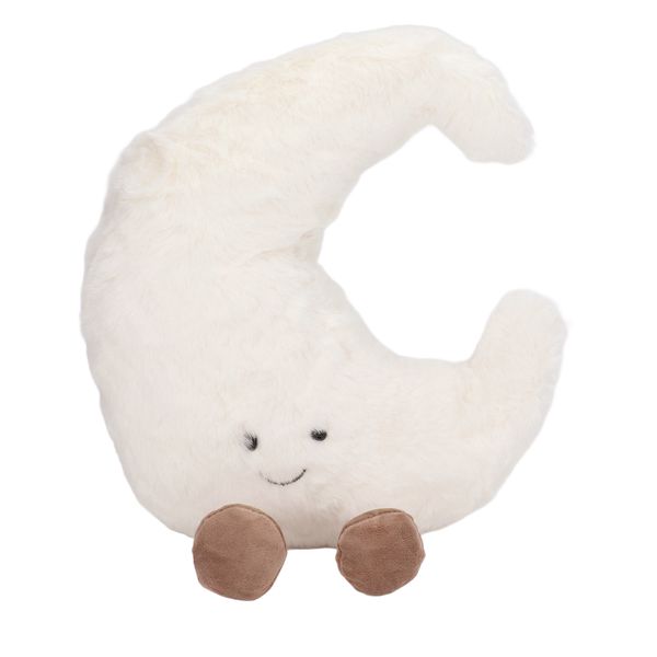 Moon Shaped Pillow Cute Decorative Soft Stuffed Throw Pillows