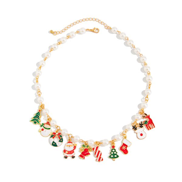 Women White-Green Alloy Chains