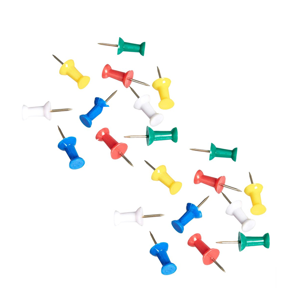 2 Set Of 35 Multi-Colored Push Pins for Home And Office