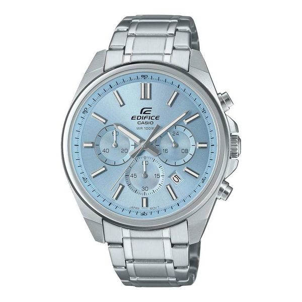Casio - Edifice Mens Silver Leisure Metal Strap Watch-EFV-650D-2BVUDF