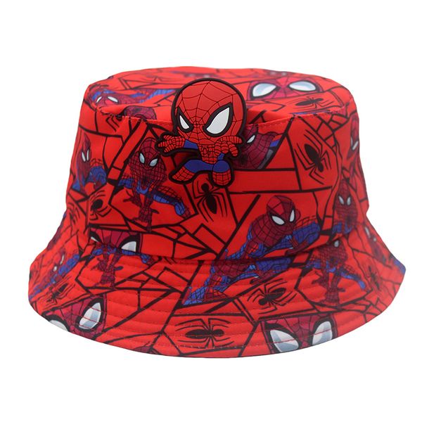 Spider Man Cartoon Bucket Hat -Red Tag
