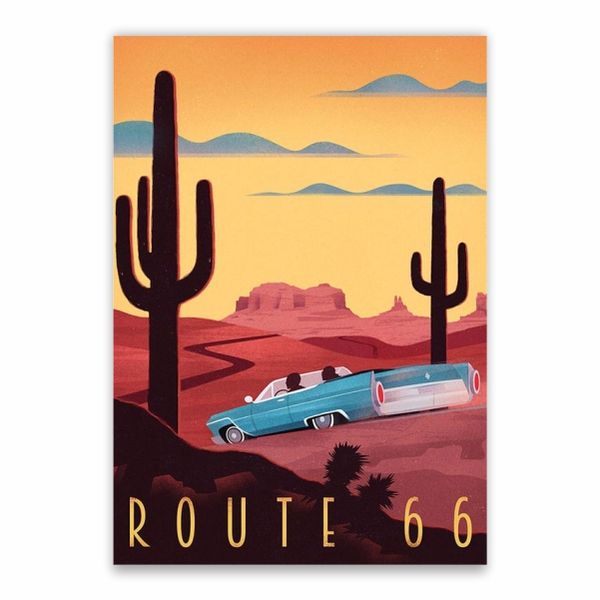 Route 66 Road Trip Poster - A1
