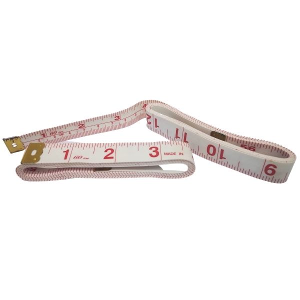 Haberdashery Measuring Tape - Tailoring Tape - 150cm (Pack of 2) White and Red