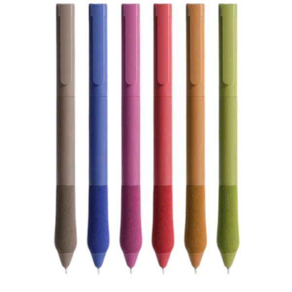 Vintage Soft Grip Colored Pen Set - 6 Pens - Multicolour