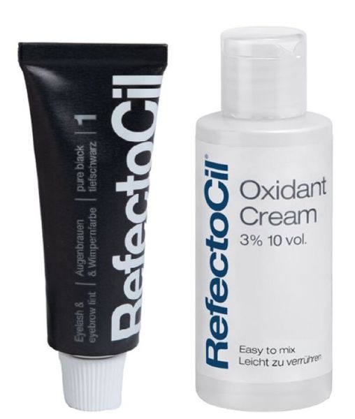 RefectoCil Pure Black Tint &amp; RefectoCil Oxidant Cream 3% (50 ml)