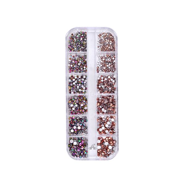 Alanes 1400 Pieces DIY Multi Colour Nail Crystal Rhinestones Kit