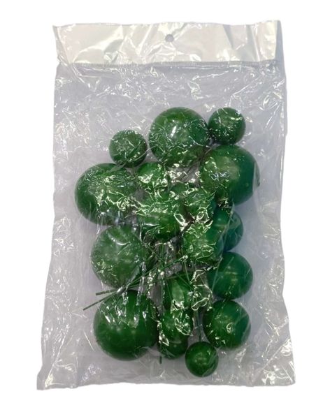Non-Edible Cake Decorating Styrofoam Balls - Green - 20 pieces