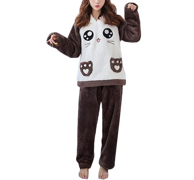 2 Pieces Women Winter Pajama Sets