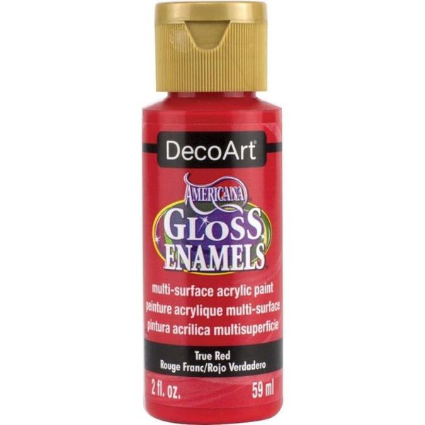 True Red 59ml Gloss Enamel Craft Paint DAG129-30