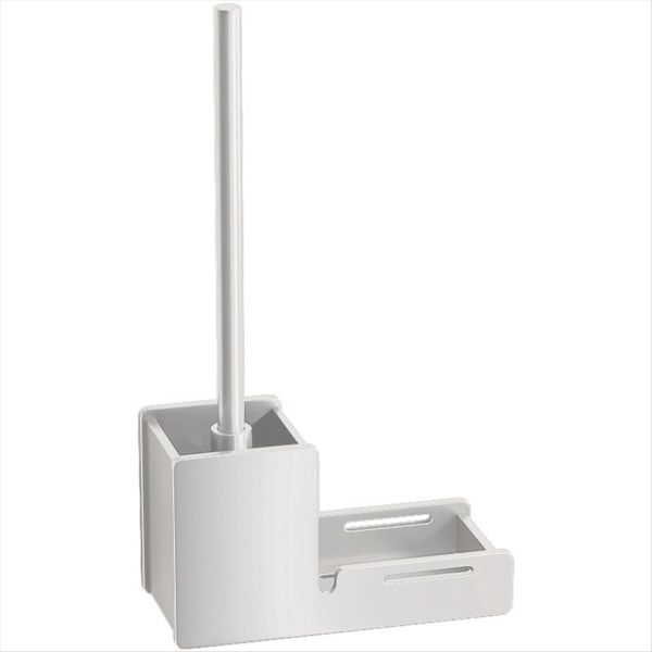 Toilet Brush Holder Wall Mounted Bathroom Cleaning Brush White