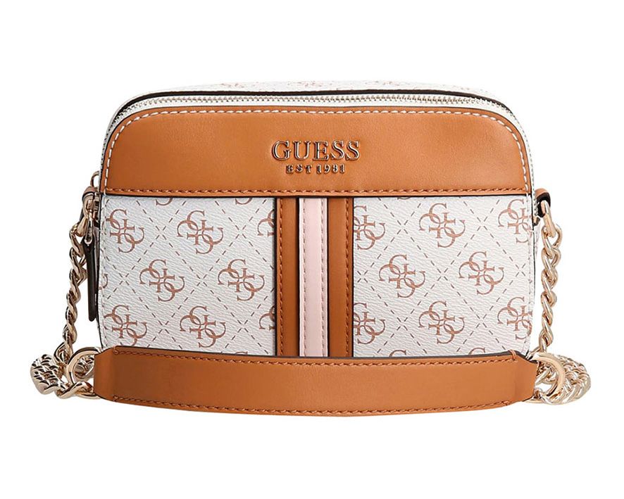 Guess Noelle Crossbody Camera Bag White Caramel Buy Online in South