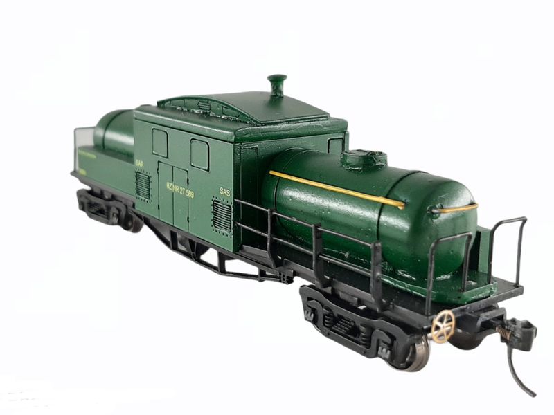 South African Model Train: Sar Green Steam Heating Wagon (Clerestory Roof)