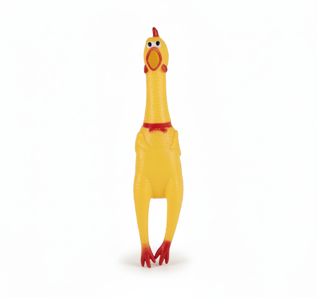 Pet Mall Vinyl Chicken Dog Toy - 38 cm Durable Chew and Fetch Toy