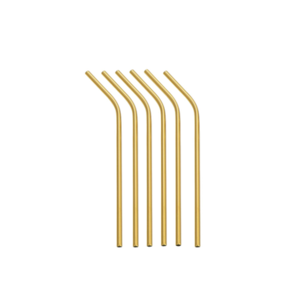 Gold Stainless Steel Reusable Straws