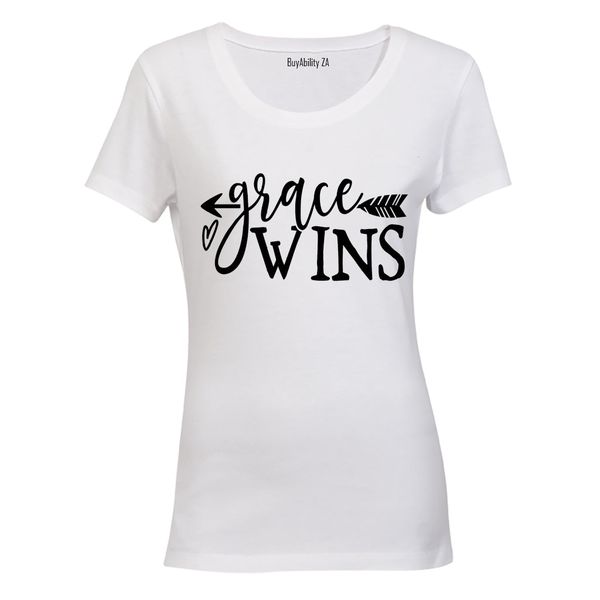 Grace Wins - Ladies - T-Shirt - White