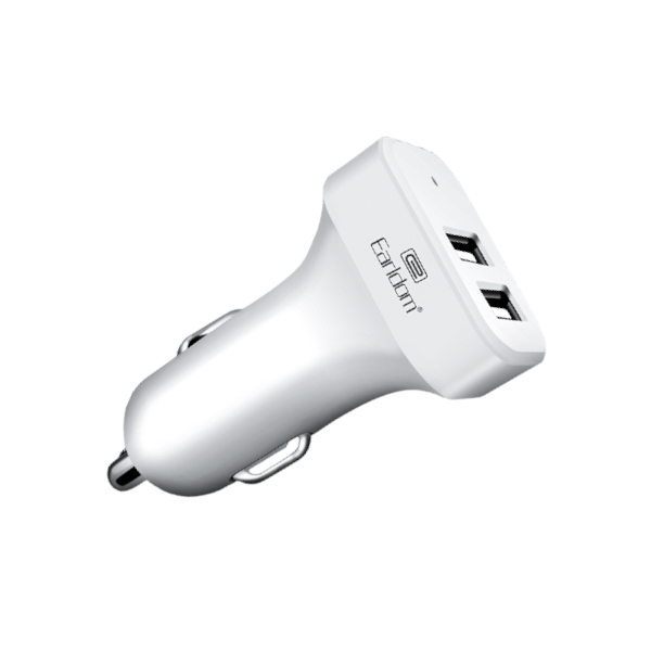 Earldom - ES-131 - 2 USB Car Charger - White