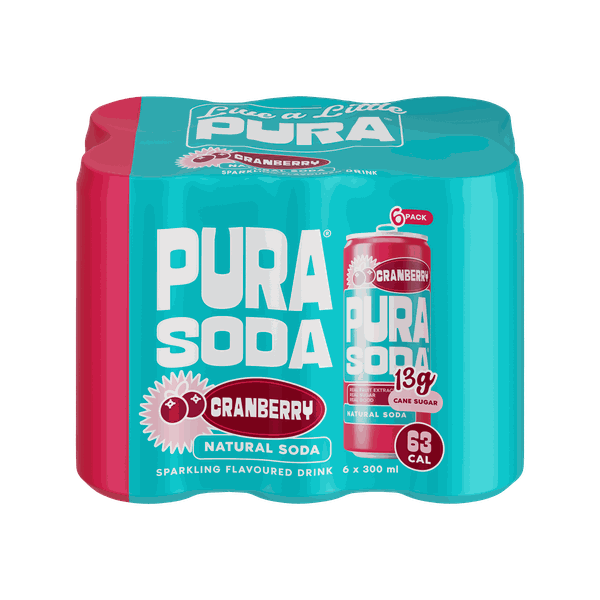 PURA Soda Cranberry 6 x 300ml