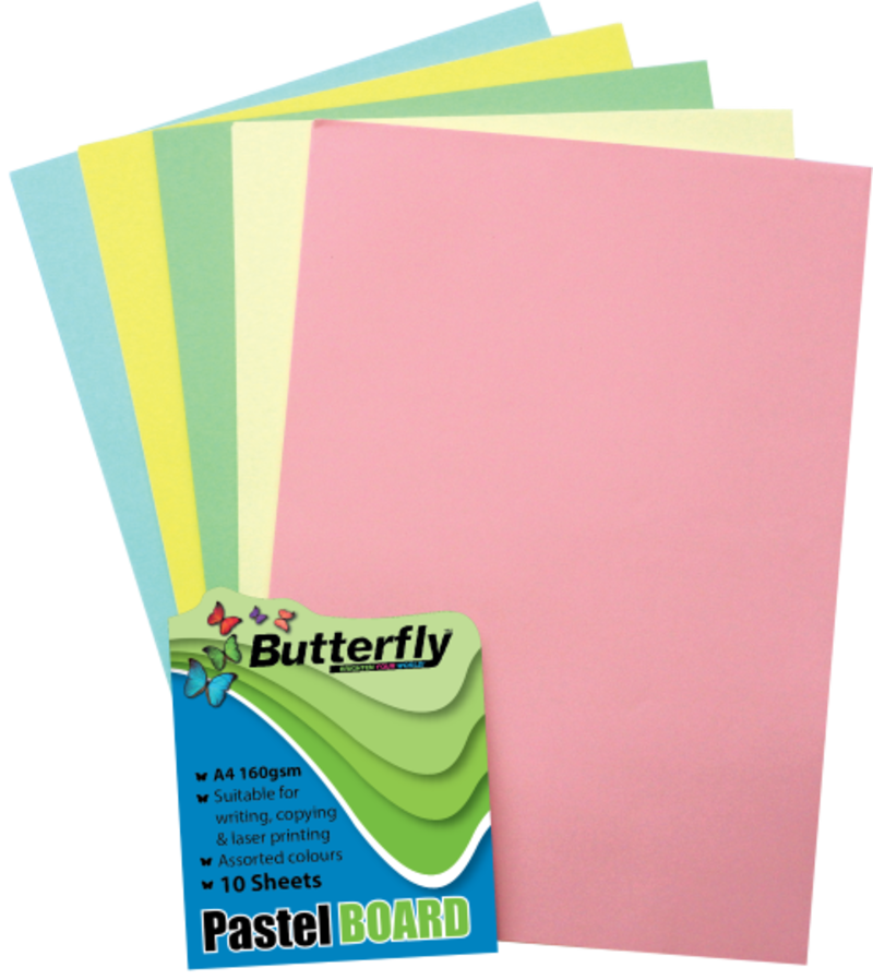Butterfly Mixed A4 Pastel Board Pack Of 10 Shop Today. Get it