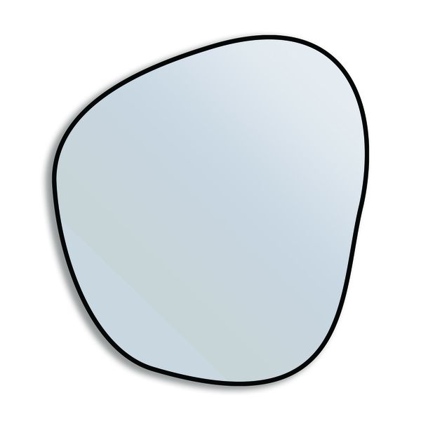 Organic Shaped Mirror Aluminium - 70 x 60 cm