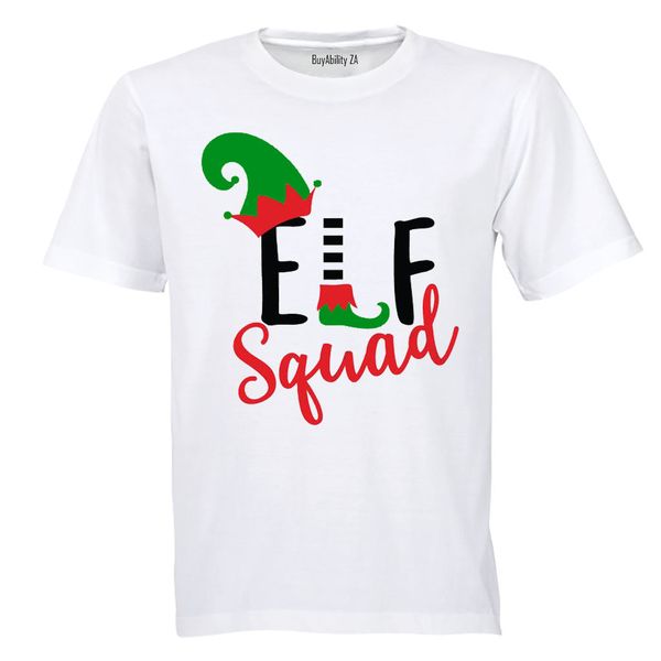 Elf Squad - Christmas - Mens - T-Shirt - White