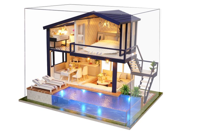 Cute Room Time Apartment DIY Miniature House Kit