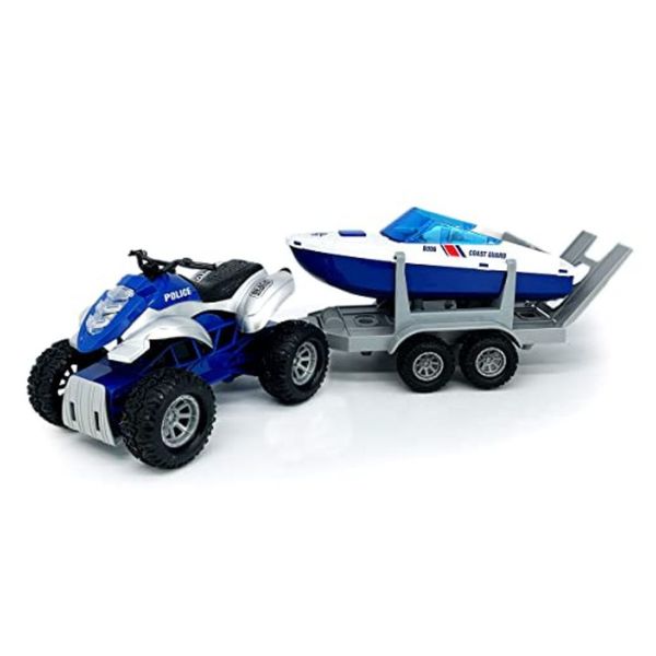 Beach Motorcycle with Speedboat