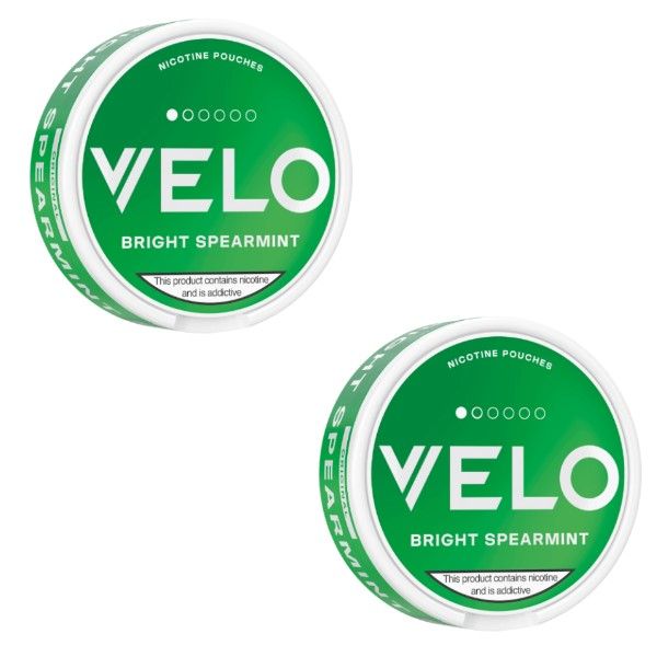 Velo Mini Nicotine Pouches - Bright Spearmint 4mg - 2 pack (30 Pouches