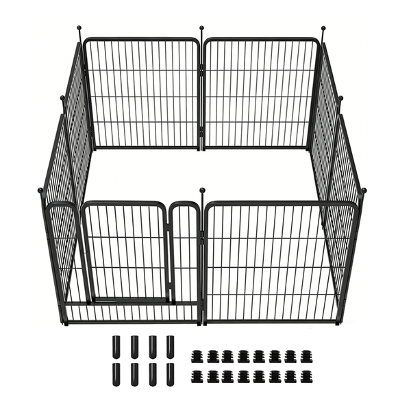 Tall Pet Playpen 8 Panel Large Metal Foldable Dog Fence Indoor Outdoor
