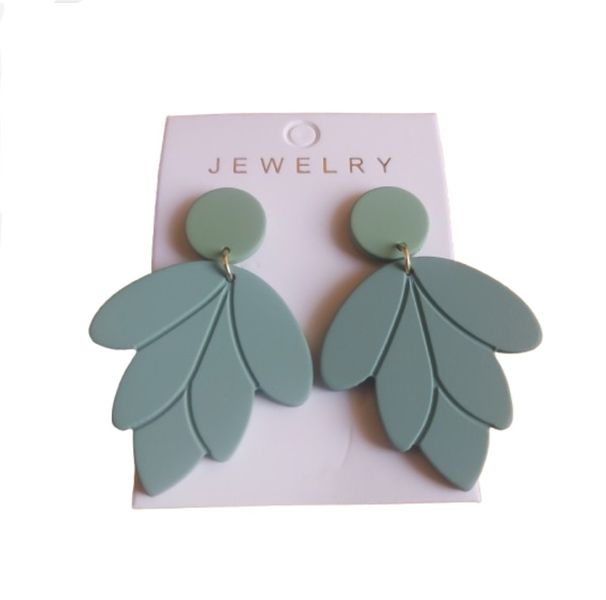 Leaf Drop Statement Earrings