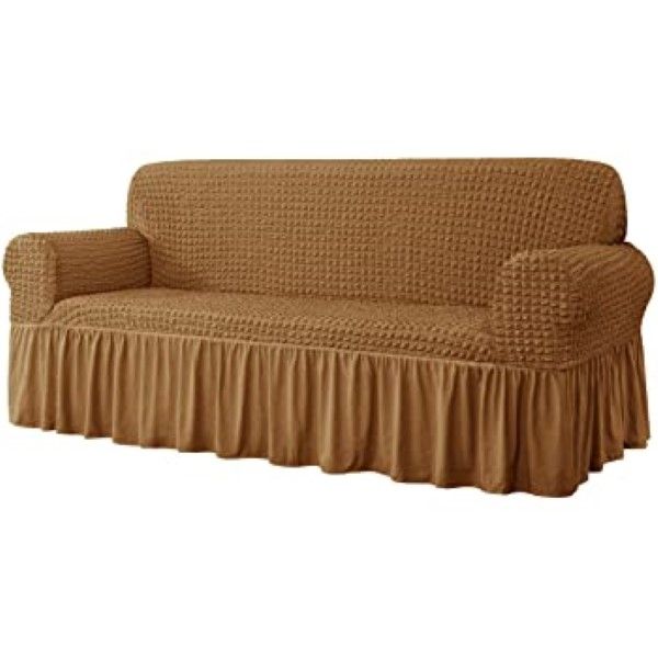 Sofa Cover (2) 1 and 1 Seater - Light Brown