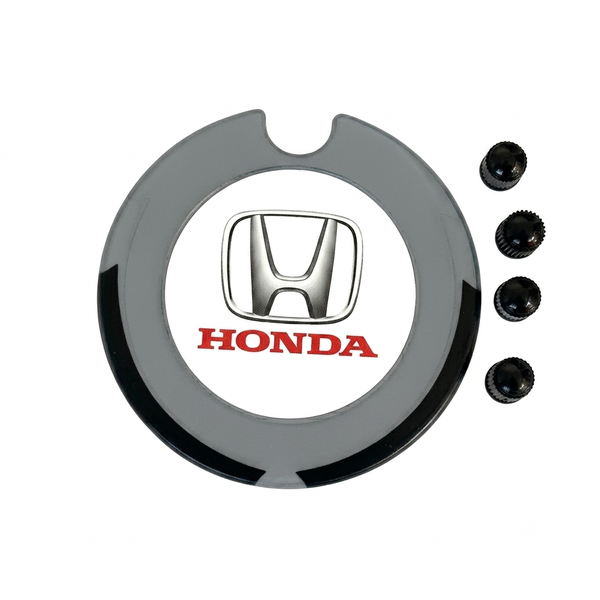 Honda License Disc Holder and 4 Valve Caps