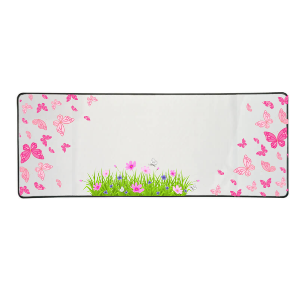 Katz Designs - Long Desk Mouse Pad - Butterflies