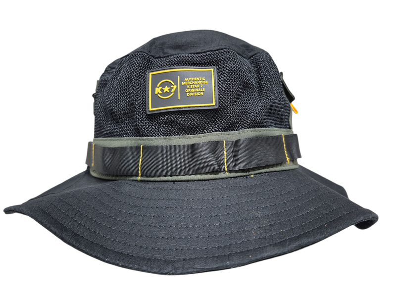 K Star 7 Men Bucket Wide Brim Swiss Hat Black