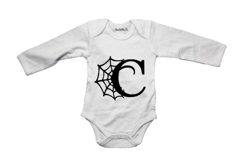 V - Halloween Spiderweb - LS - Baby Grow