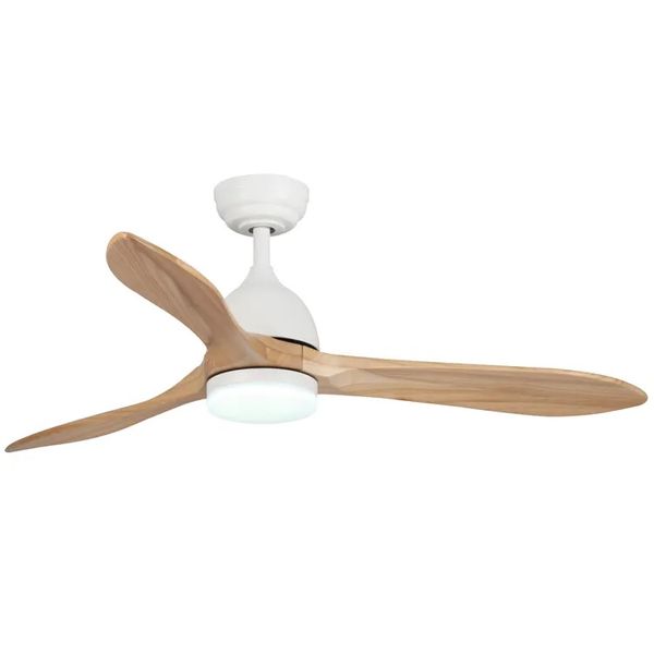 Modern 3 Blade Wood Style Ceiling Fan Lights White-MRUL