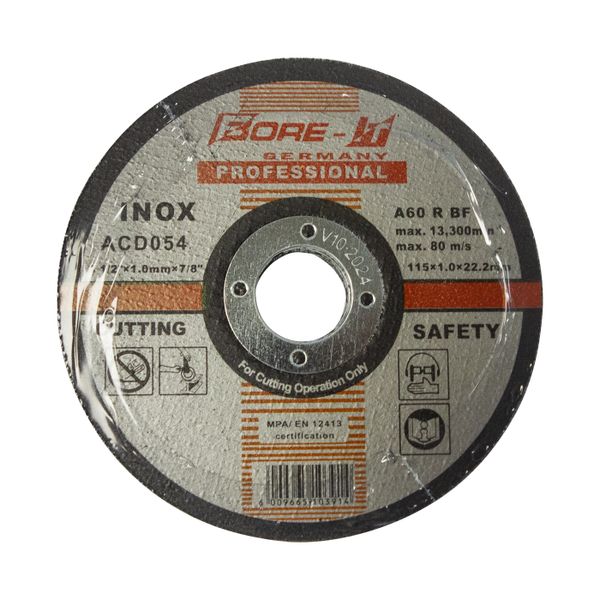 Bore It - Cutting Disc Steel - Inox - 115mm x 1mm - 8 Pack
