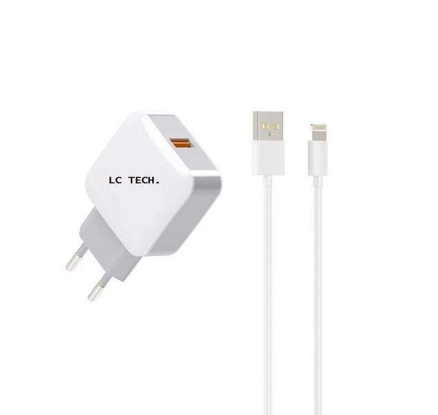 LC TECH. Fast charger QC 3.0 for iPhone 11/12 Pro Max/XR/XS Max/Xs