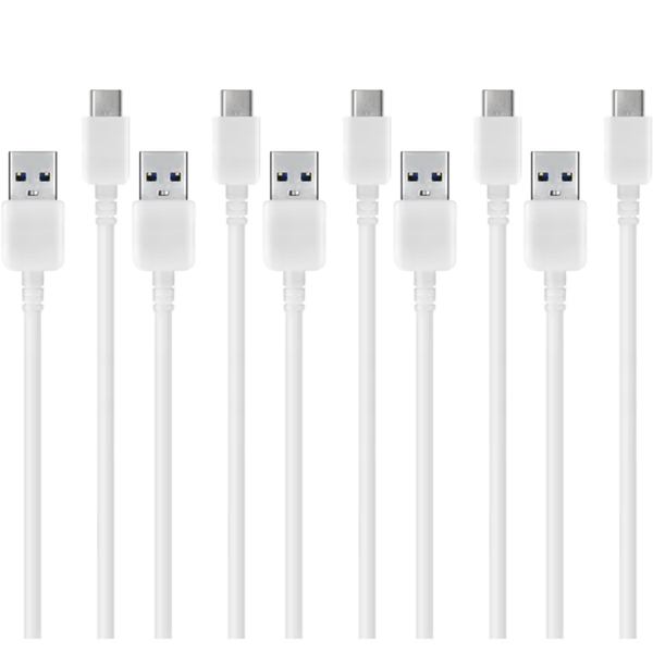 ERK - Super Fast 5 Pack USB Type-C Cable 1M White 3A