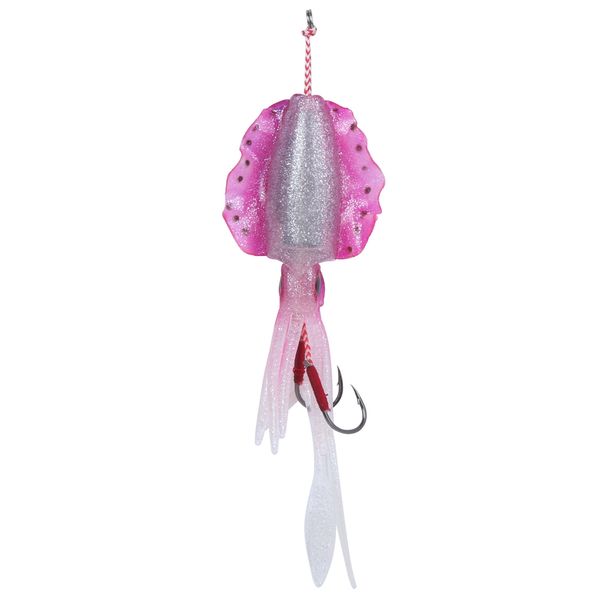 Glow Squid Lure: Pink Luminous Trolling Bait for Fishing